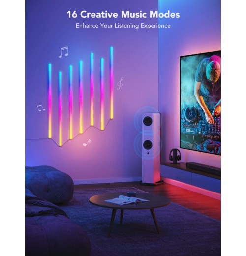 Glide Music LED Wall Lights for Decorative and Musical Ambiance